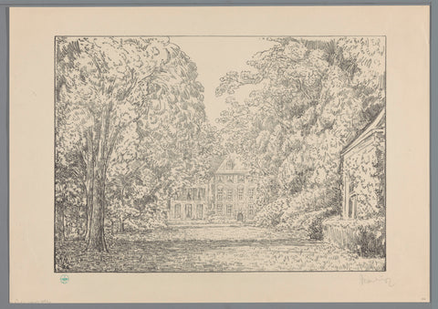 View of Duivenvoorde Castle from the garden, Simon Moulijn, 1926 Canvas Print