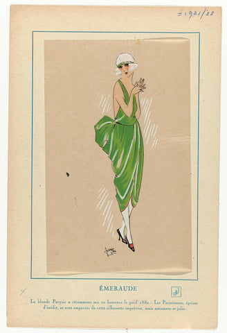 Very Parisian, 1921-1922: Emerald. La blonde Parysis (...), anonymous, c. 1921 - c. 1922 Canvas Print