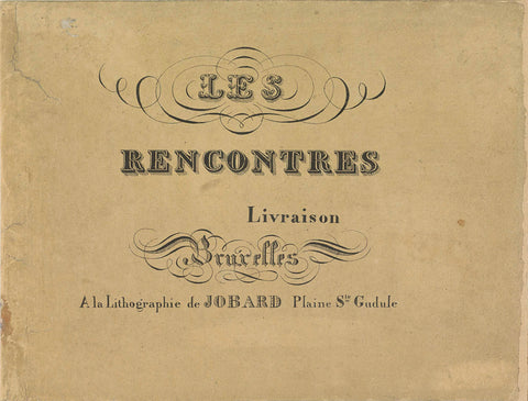 Cover for the print series 'Les rencontres', 1829-1830, Jean Baptiste Ambroise Marcellin Jobard, 1829 - 1830 Canvas Print