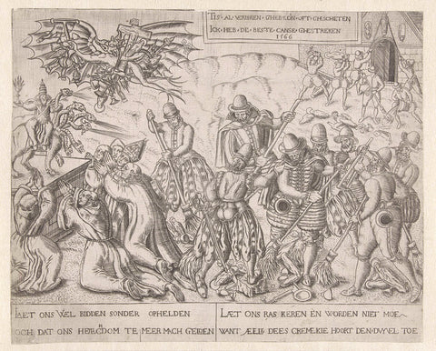 Protestants ‘Making a Clean Sweep’ of a Catholic Church, anonymous, 1566 Canvas Print