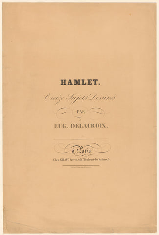 Cover for: Hamlet, Eugène Delacroix, in or after 1834 - in or before 1864 Canvas Print