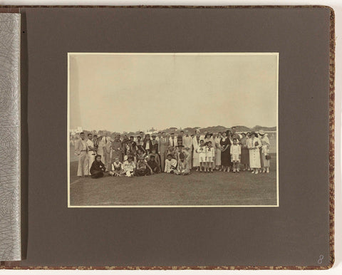 Costumed football team of the Central Office of Statistics in Batavia, anonymous, 1935 Canvas Print