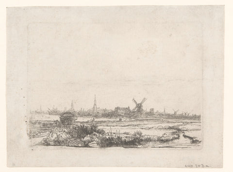 View of Amsterdam from the Kadijk, James Bretherton, Rembrandt van Rijn, 1760 - 1781 Canvas Print