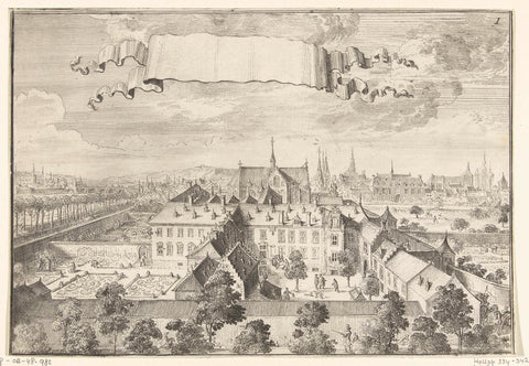 View of Nieuwen Biesen Castle, Romeyn de Hooghe, 1700 Canvas Print