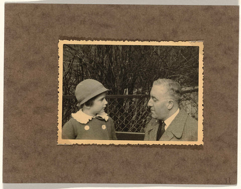 Isabel Wachenheimer (left) and her father Eugen Wachenheimer (right) near a river in Hamburg during a visit to Willy Moos, September 1934, anonymous, 1934 Canvas Print