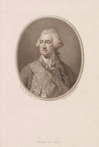 Portret van Lord Hawke, Francesco Bartolozzi, 1796 Canvas Print