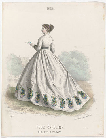 Dollfus Mieg & Cie (DMC), 1866, No. 20 : Robe Caroline, F. Appel, 1866 Canvas Print