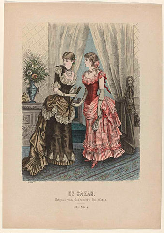 De Bazar, 1883, No. 4, Pl. 528, anonymous, 1883 Canvas Print