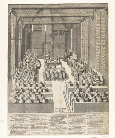 The synod of Dordrecht, 1618, anonymous, 1618 Canvas Print