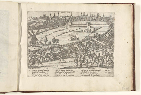 Retreat of Spaniards from Antwerp, 1577, Frans Hogenberg, 1577- 1579 Canvas Print