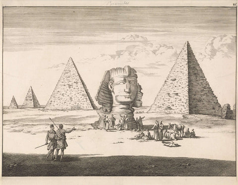 Pyramiden en Sfinx van Giza, Jan Luyken, 1698 Canvas Print