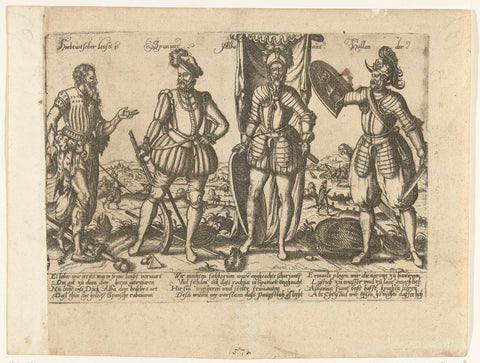 The complaint of the German and the Dutchman, ca. 1567, anonymous, 1567 - 1568 Canvas Print