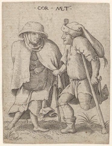 Dancing cripples dressed as peasants, Cornelis Massijs, after 1538 - before 1577 Canvas Print