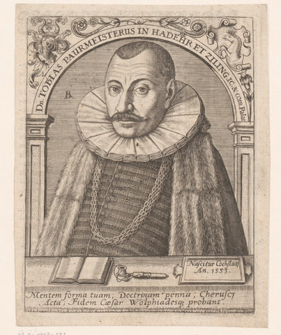 Portrait of Tobias Paurmeister, Robert Boissard, 1597 - 1599 Canvas Print