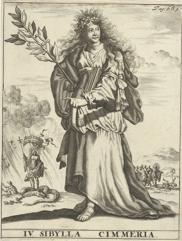 Cimmerische Sibille, Jan Luyken, 1684 Canvas Print