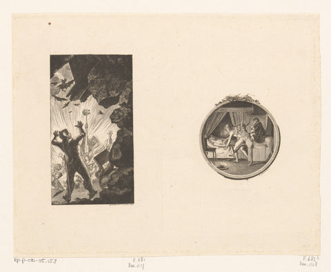 Twee voorstellingen voor Langbeins Schwaenke, Daniel Nikolaus Chodowiecki, 1792 Canvas Print