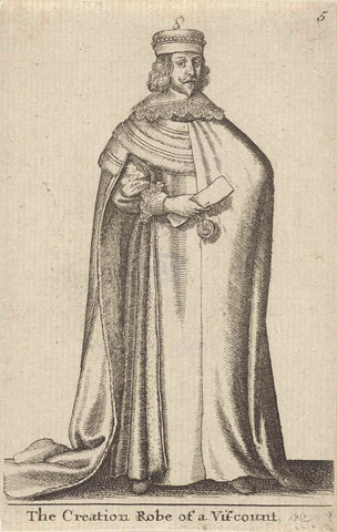 Ceremonial attire of an English viscount, Wenceslaus Hollar, c. 1732 Canvas Print