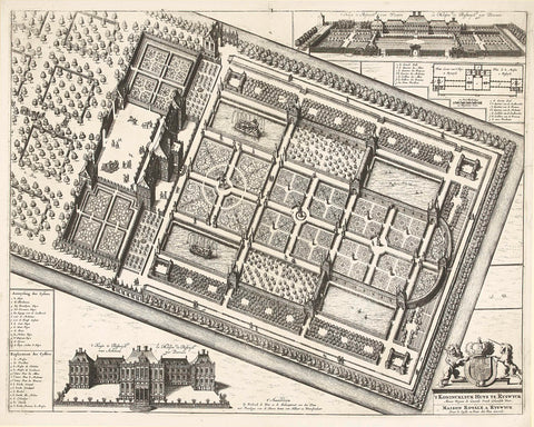 The Huis ter Nieuburch in Rijswijk, place of the peace negotiations in 1697, Julius Milheuser, 1697 Canvas Print