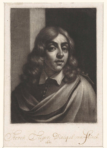 Portrait of a young man, possibly Steven Sleger, Wallerant Vaillant, 1671 Canvas Print