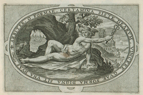 Mercury, Crispijn van de Passe (I), 1635 - 1660 Canvas Print