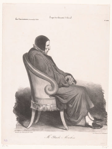 Karikatuur van François Barbé-Marbois, Honoré Daumier, 1835 Canvas Print