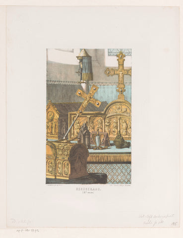 Liturgical objects, 12th century, David van der Kellen (1827-1895), 1857 - 1864 Canvas Print