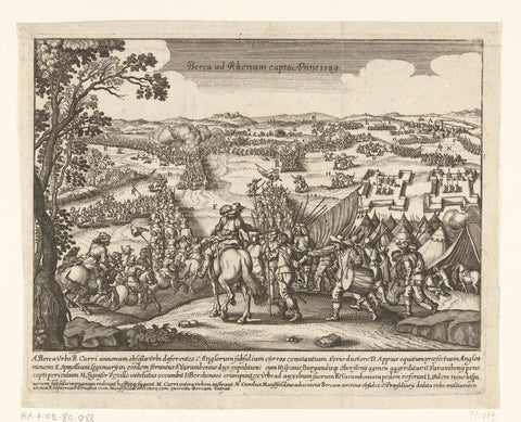 Capture of Rheinberg, 1590, anonymous, 1649 - 1651 Canvas Print