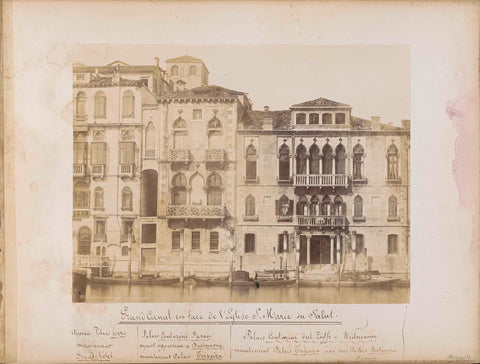 Hotel New York in het Palazzo Ferro in Venetië, Carlo Ponti, in or after 1860 - 1881 Canvas Print