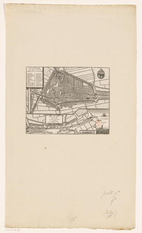 Map of Edam, anonymous, 1743 - after 1780 Canvas Print