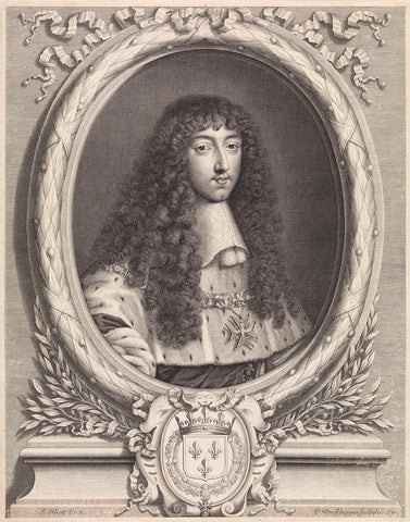 Portrait of Philip I, Duke of Orléans, Pieter van Schuppen, 1660 Canvas Print