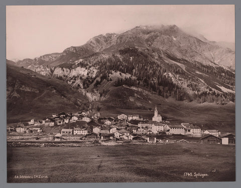 Splügen, canton of Graubünden, Switzerland, Schröder & Co., c. 1899 Canvas Print