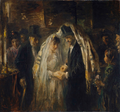 Jewish Wedding, Joseph Israëls, 1903 Canvas Print