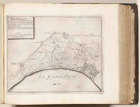 Map of Bordeaux, ca. 1693-1696, anonymous, 1693 - 1696 Canvas Print