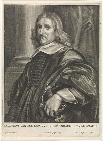 Portrait of Baldwin van Eck, Paulus Pontius, 1657 Canvas Print