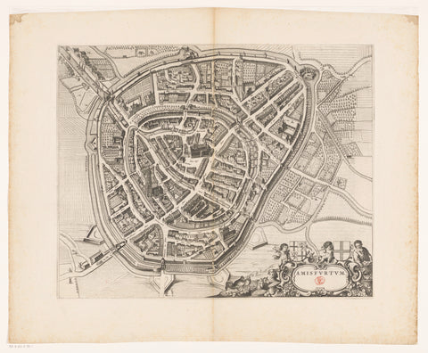 Map of Amersfoort, anonymous, 1652 Canvas Print