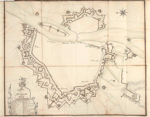 Map of Maastricht, c. 1701-1715, Samuel Du Ry de Champdoré, 1701 - 1715 Canvas Print