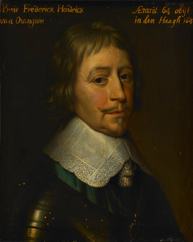 Portrait of Frederick Henry, Prince of Orange, Gerard van Honthorst (workshop of), c. 1653 Canvas Print