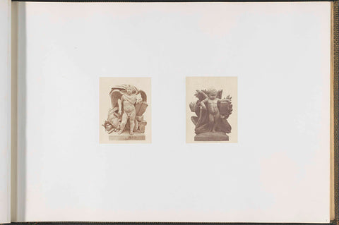 Plaster models for sculptures at the Palais du Louvre: left 