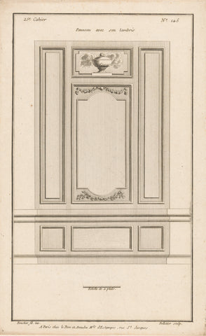 Panels with smoke barrel, Jean Pelletier, 1772 - 1779 Canvas Print