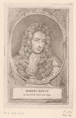 Portret van Robert Boyle, Jean Charles François (attributed to), 1760 - 1769 Canvas Print