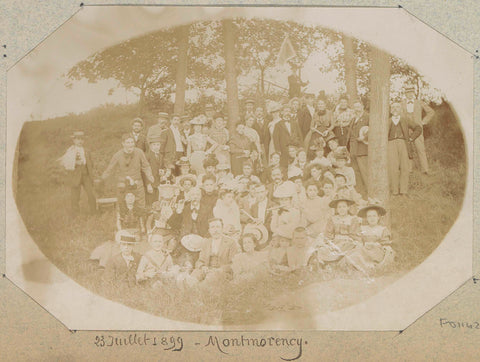 Group portrait of participants in a walk to Montmorency, anonymous, 1899 Canvas Print