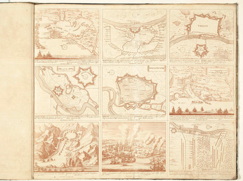 Schouwburg van den oorlog (sheet III), 1702, Pieter Schenk (I), 1709 - 1710 Canvas Print