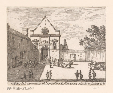 View of the Église de l'Annonciation, Israel Silvestre, 1631 - 1661 Canvas Print