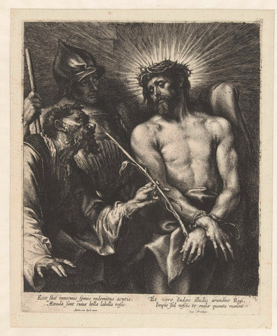 The mockery of Christ, Anthony van Dyck, 1630 Canvas Print