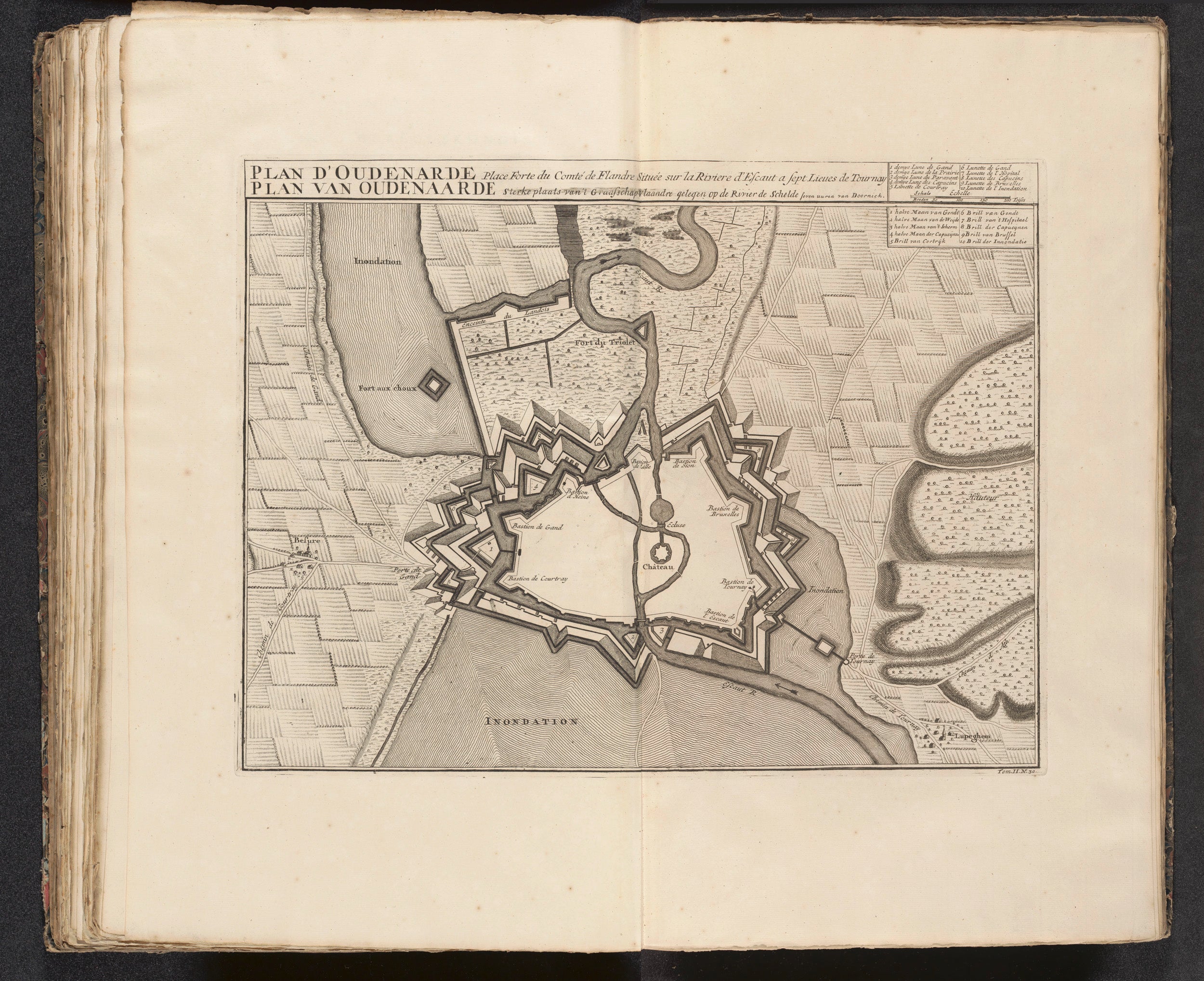 Map of Oudenaarde, 1708, anonymous, 1729 | CanvasPrints.com