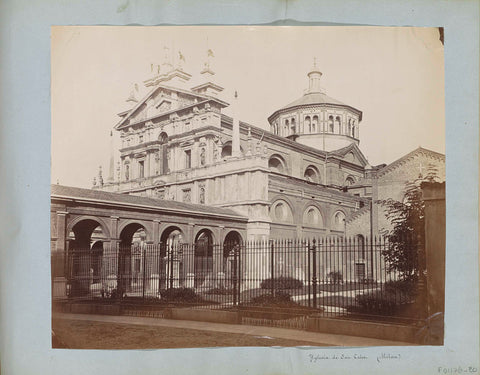 Exterior of the Santa María presso San Celso in Milan, anonymous, 1850 - 1876 Canvas Print