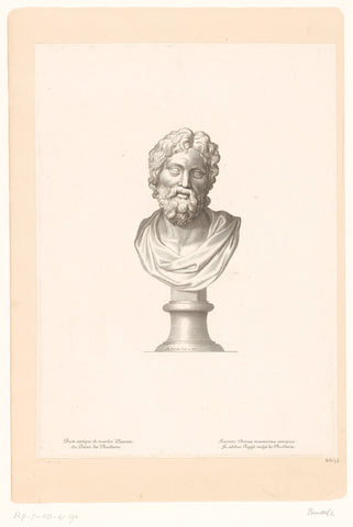 Antique bust of the Isocrates, Etienne Baudet, 1677 Canvas Print