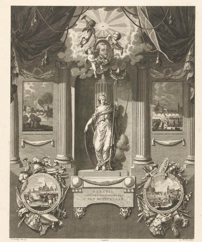 Monument to Carel van Boetzelaer, Cornelis Brouwer, 1793 Canvas Print