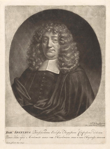 Portrait of Johan Spitzius, Jacob Gole, 1697 Canvas Print