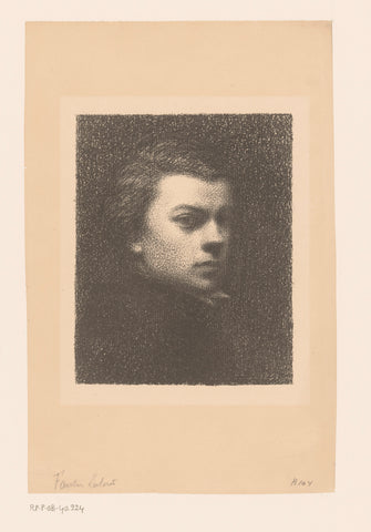 Self-portrait of the artist at the age of 17, Henri Fantin-Latour, 1892 Canvas Print